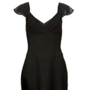All Saints Black Rogue Cotton & Silk Dress Size 12